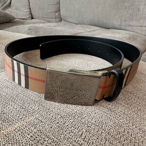 Burberry Tan and Black Check Bag